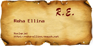 Reha Ellina névjegykártya